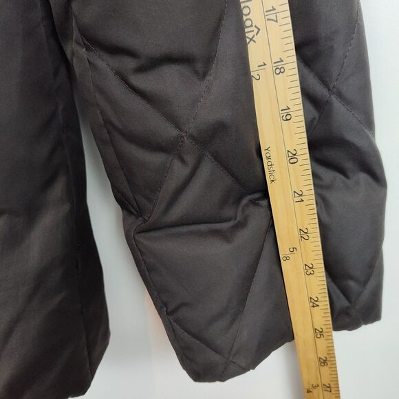 Larry Levine Down Puffer Coat Women's M Brown Full-Zip Buttons Zipped Pockets - Picture 6 of 9